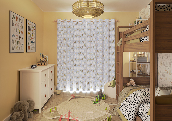 Flying Ace, Golden - Made to Measure Curtains - Image 15